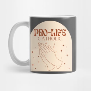 pro-life Catholic trendy neutral boho aesthetic- march for life Mug